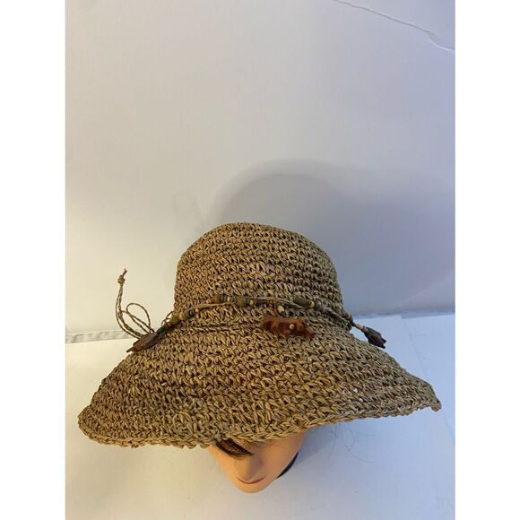 Capellini straw world hat 6 wooden animals - Picture 1 of 6